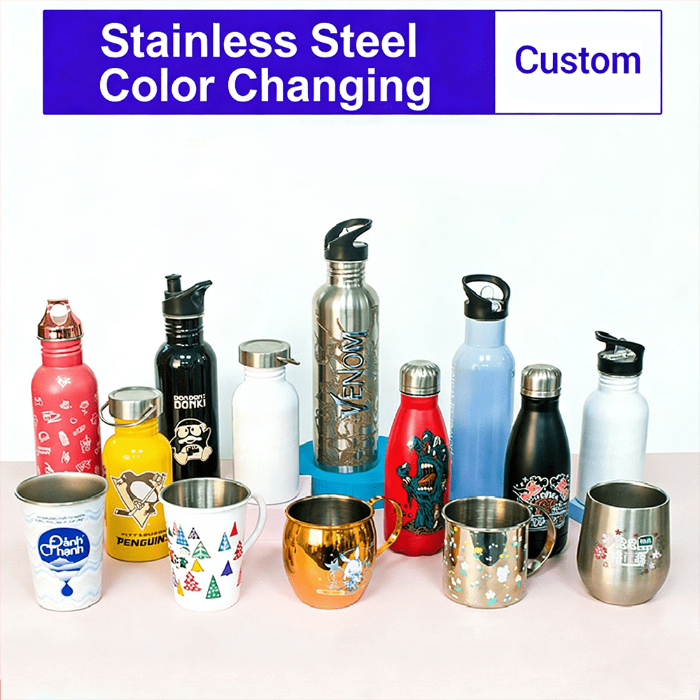 Personalized Magic Stainless Steel Color Changing Cup | Custom Acrylic Cup